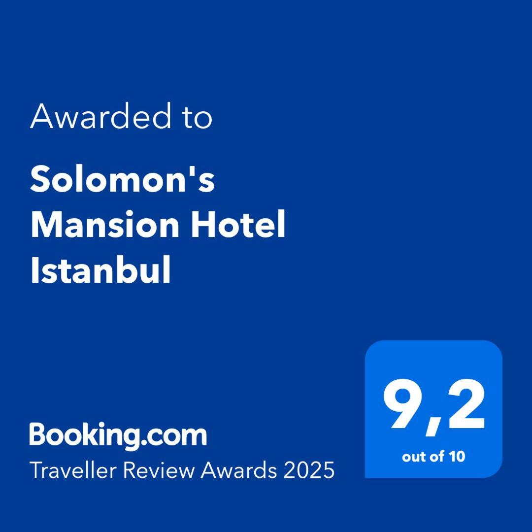 Solomon'S Mansion Hotel Istanbul Exterior foto